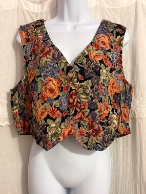 Vintage Putumayo Floral Vest